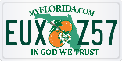 FL license plate EUXZ57