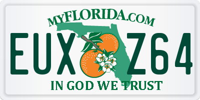FL license plate EUXZ64