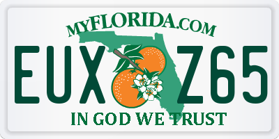FL license plate EUXZ65