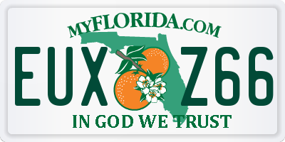 FL license plate EUXZ66