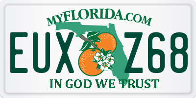 FL license plate EUXZ68