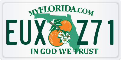 FL license plate EUXZ71