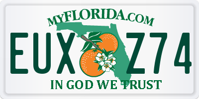FL license plate EUXZ74
