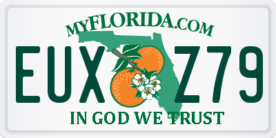 FL license plate EUXZ79
