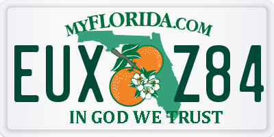 FL license plate EUXZ84