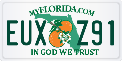 FL license plate EUXZ91