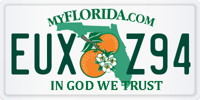 FL license plate EUXZ94