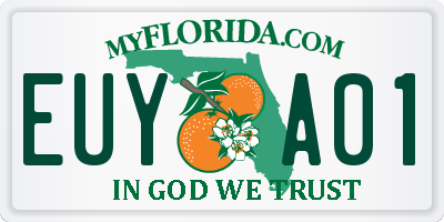 FL license plate EUYA01
