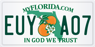 FL license plate EUYA07