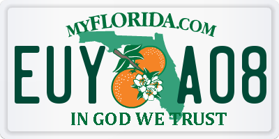 FL license plate EUYA08