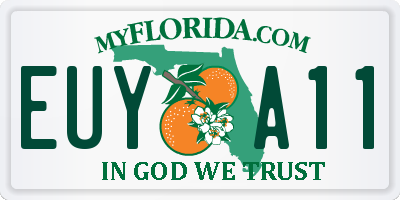 FL license plate EUYA11