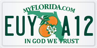 FL license plate EUYA12
