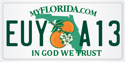 FL license plate EUYA13