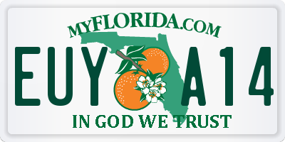 FL license plate EUYA14