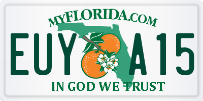 FL license plate EUYA15