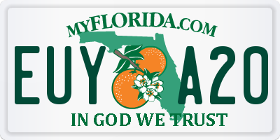FL license plate EUYA20