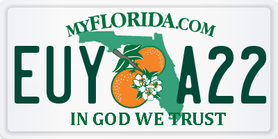 FL license plate EUYA22