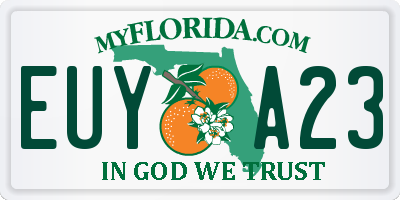 FL license plate EUYA23