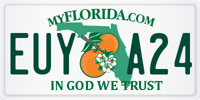 FL license plate EUYA24