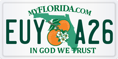 FL license plate EUYA26