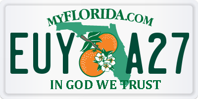 FL license plate EUYA27