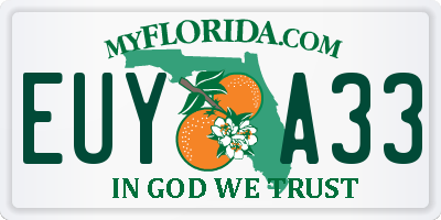 FL license plate EUYA33