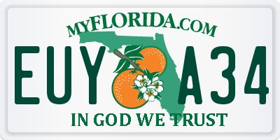 FL license plate EUYA34