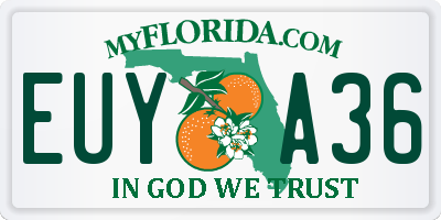 FL license plate EUYA36