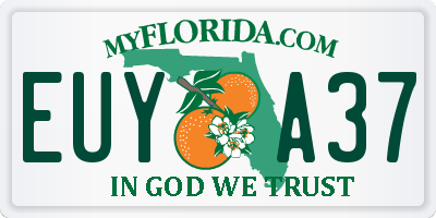 FL license plate EUYA37