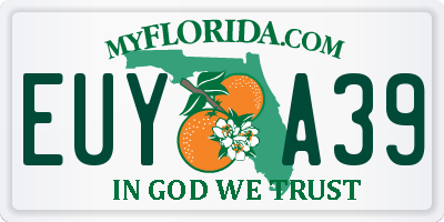 FL license plate EUYA39