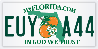 FL license plate EUYA44
