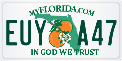 FL license plate EUYA47