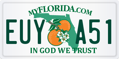 FL license plate EUYA51
