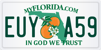 FL license plate EUYA59