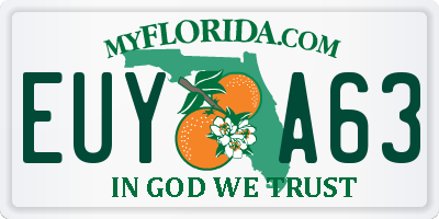 FL license plate EUYA63