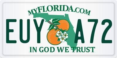 FL license plate EUYA72