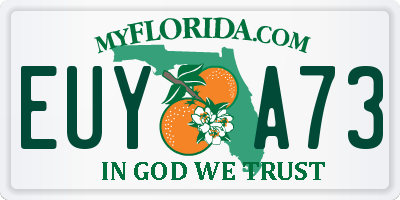 FL license plate EUYA73