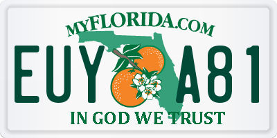 FL license plate EUYA81