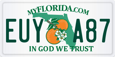 FL license plate EUYA87