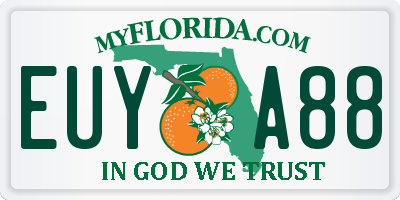 FL license plate EUYA88
