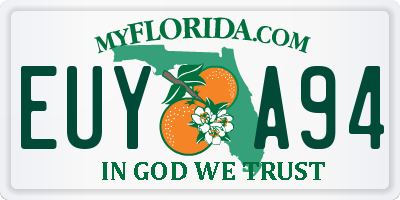 FL license plate EUYA94