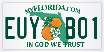 FL license plate EUYB01