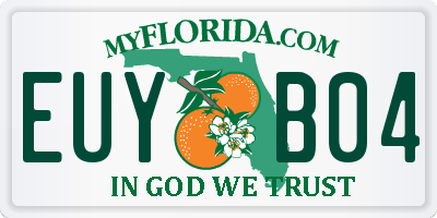 FL license plate EUYB04