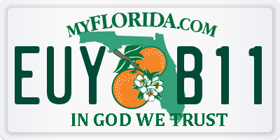 FL license plate EUYB11