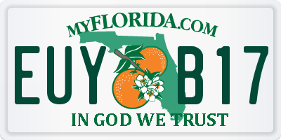 FL license plate EUYB17