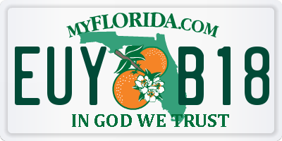 FL license plate EUYB18