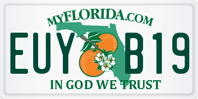 FL license plate EUYB19