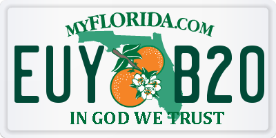 FL license plate EUYB20