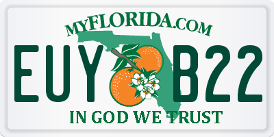 FL license plate EUYB22