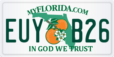 FL license plate EUYB26
